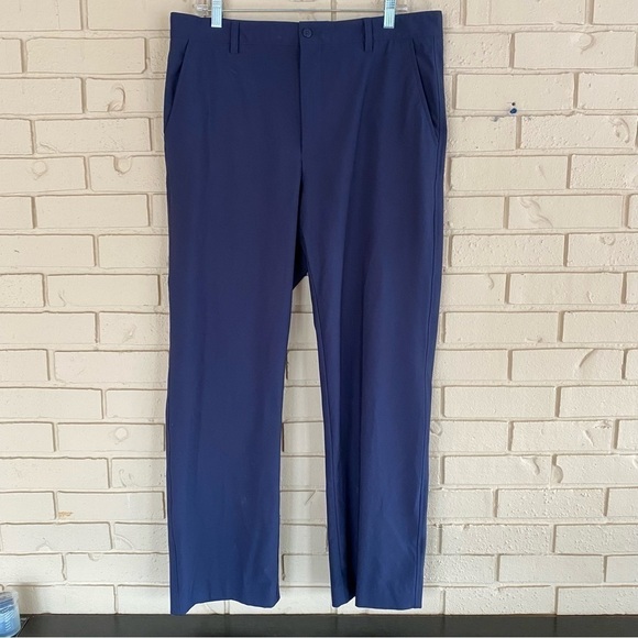 Footjoy Athletic Fit Pants Mens 36x30 Navy Performance Golf Activewear Chino